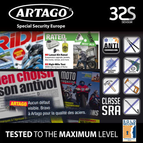Artago 32S 120 dB Alarmlı Disk Kilidi (SRA – Sold Secure)