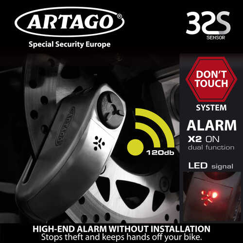 Artago 32S 120 dB Alarmlı Disk Kilidi (SRA – Sold Secure)