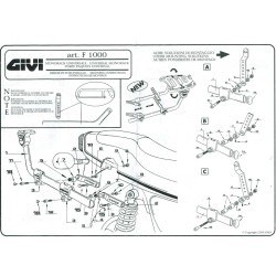 GIVI 1000F UNIVERSAL MONORACK ARKA ÇANTA TAŞIYICI - Thumbnail