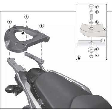 GIVI 1109FZ HONDA İNTEGRA 700 (12-13) ARKA ÇANTA TAŞIYICI