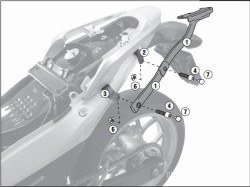 GIVI 1109FZ HONDA INTEGRA 700 (12-13) ARKA ÇANTA TAŞIYICI - Thumbnail