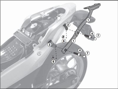 GIVI 1109FZ HONDA INTEGRA 700 (12-13) ARKA ÇANTA TAŞIYICI