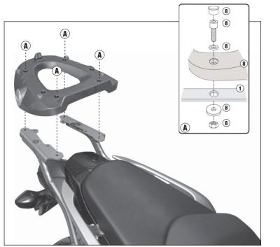 GIVI 1109FZ HONDA INTEGRA 700 (12-13) ARKA ÇANTA TAŞIYICI