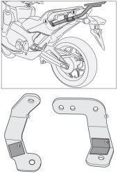 GIVI 1127FZ HONDA INTEGRA 750 (14-15) ARKA ÇANTA TAŞIYICI - Thumbnail