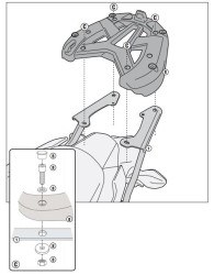 GIVI 1127FZ HONDA INTEGRA 750 (14-15) ARKA ÇANTA TAŞIYICI - Thumbnail