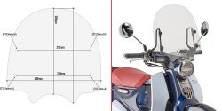 GIVI - GIVI 1168A HONDA SUPER CUB C125 (18-22) RÜZGAR SİPERLİK GIVI - GIVI 1168A HONDA SUPER CUB C125 (18-22) RÜZGAR SİPERLİK