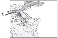 GIVI 2118FZ YAMAHA MT-07 (14-17) ARKA ÇANTA TAŞIYICI - Thumbnail