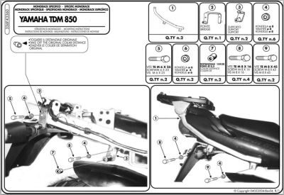 GIVI 336F YAMAHA TDM 850 (96-01) ARKA ÇANTA TAŞIYICI