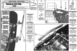 GIVI - GIVI 348FZ YAMAHA FZS 1000 FAZER (01-05) ARKA ÇANTA TAŞIYICI (1)