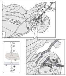 GIVI 4108FZ KAWASAKI NINJA 300 (13-18) ARKA ÇANTA TAŞIYICI - Thumbnail