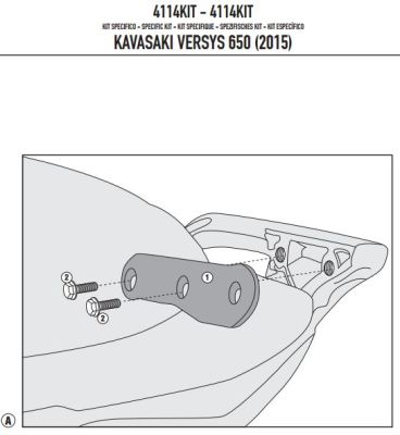 GIVI 4114KIT KAWASAKI VERSYS 650 (15-18) YAN ÇANTA TASIYICI BAGLANTI KITI