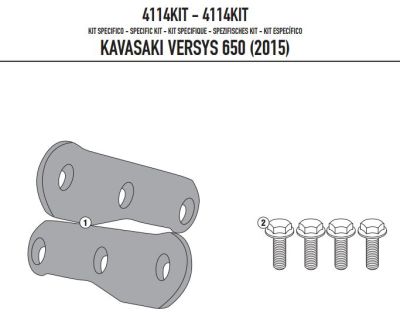 GIVI 4114KIT KAWASAKI VERSYS 650 (15-18) YAN ÇANTA TASIYICI BAGLANTI KITI