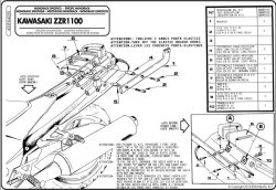 GIVI 422F KAWASAKI ZZR 1100 (93-01) ARKA ÇANTA TAŞIYICI - Thumbnail