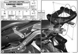 GIVI 447FZ KAWASAKI VERSYS 650 (06-09) ARKA ÇANTA TAŞIYICI - Thumbnail