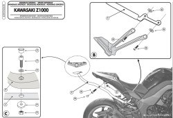 GIVI 450FZ KAWASAKI Z 1000 (10-13) ARKA ÇANTA TAŞIYICI - Thumbnail