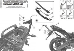 GIVI 451FZ KAWASAKI VERSYS 650 (10-14) ARKA ÇANTA TAŞIYICI - Thumbnail