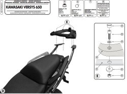 GIVI 451FZ KAWASAKI VERSYS 650 (10-14) ARKA ÇANTA TAŞIYICI - Thumbnail