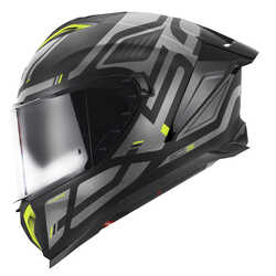 GIVI 50.3 QUASAR MAT SİYAH-TITANIUM-NEON SARI KASK - Thumbnail