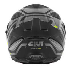 GIVI 50.3 QUASAR MAT SİYAH-TITANIUM-NEON SARI KASK - Thumbnail