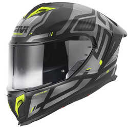 GIVI - GIVI 50.3 QUASAR MAT SİYAH-TITANIUM-NEON SARI KASK (1)