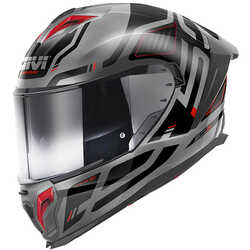 GIVI - GIVI 50.3 QUASAR MAT TITANIUM-SİYAH-KIRMIZI KASK (1)