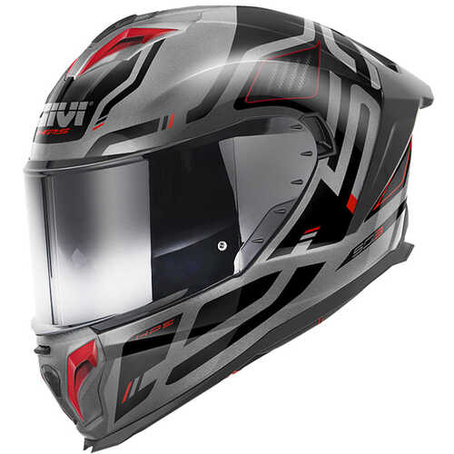 GIVI 50.3 QUASAR MAT TITANIUM-SİYAH-KIRMIZI KASK