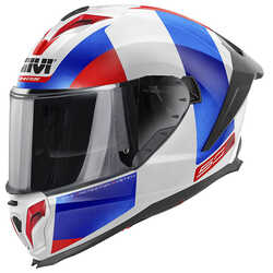 GIVI - GIVI 50.3 VISION MAT BEYAZ-MAVİ-KIRMIZI KASK (1)