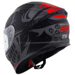GIVI 50.X BONES MAT SİYAH-KIRMIZI KASK - Thumbnail