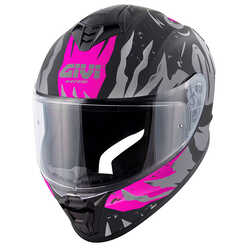 GIVI - GIVI 50.X SHARKBITE MAT SİYAH-GRİ-PEMBE KASK (1)