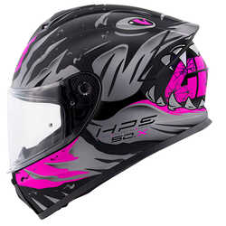 GIVI 50.X SHARKBITE MAT SİYAH-GRİ-PEMBE KASK - Thumbnail