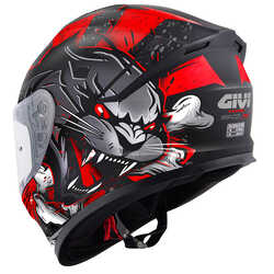 GIVI 50.X WILD MAT SİYAH-KIRMIZI KASK - Thumbnail