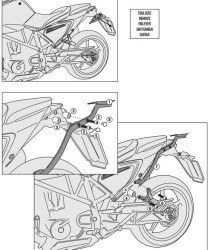 GIVI - GIVI 7702FZ KTM DUKE 690 (12-20) ARKA ÇANTA TAŞIYICI (1)