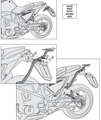 GIVI 7702FZ KTM DUKE 690 (12-20) ARKA ÇANTA TAŞIYICI