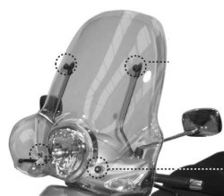 GIVI - GIVI A106A PIAGGIO BEVERLY - BEVERLY TOURER RÜZGAR SİPERLİK BAĞLANTISI