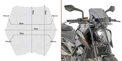 GIVI - GIVI A7708 KTM DUKE 790 (18-20) - 890 DUKE R (21-23) RÜZGAR SİPERLİK