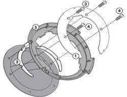 GIVI - GIVI BF02 DEPOÜSTÜ ÇANTA APARATI (TRIUMPH-APRILIA-BENELLI) (1)