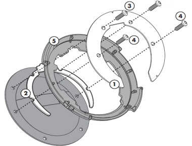 GIVI BF02 DEPOÜSTÜ ÇANTA APARATI (TRIUMPH-APRILIA-BENELLI)