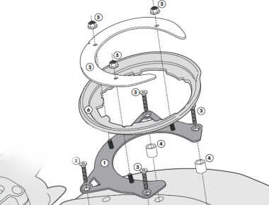 GIVI BF09 DEPOÜSTÜ ÇANTA APARATI (DUCATI)