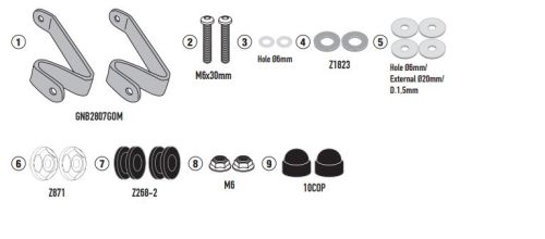 GIVI D1190KIT HONDA PCX 125 (21-23) RÜZGAR SİPERLİK BAĞLANTISI