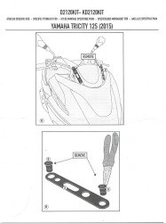 GIVI D2120KIT YAMAHA TRICITY 125-155 (14-22) RÜZGAR SİPERLİK BAĞLANTISI - Thumbnail