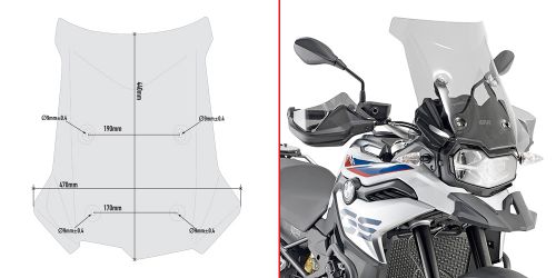 GIVI D5127S BMW F 750 GS - F 850 GS (18-23) RÜZGAR SİPERLİK
