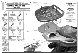 GIVI - GIVI E137 KYMCO AGILITY 50-125-150-200 (08-13) ARKA ÇANTA TAŞIYICI (1)