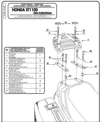 GIVI E190 HONDA ST 1100 PAN EUROPEAN ARKA ÇANTA TAŞIYICI