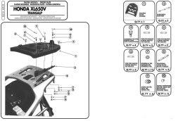 GIVI - GIVI E213 HONDA XL 650V TRANSALP (00-07) - XL 125V VARADERO (01-14) ARKA ÇANTA TAŞIYICI (1)