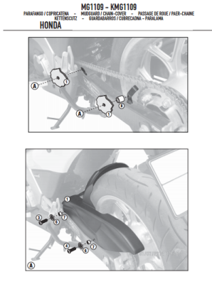 GIVI MG1109 HONDA NC 700 X-S - NC 750 X-S - INTEGRA 700 ZİNCİR MUHAFAZA VE ÇAMURLUK