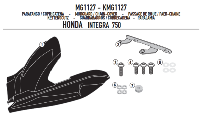 GIVI MG1127 HONDA INTEGRA 750 (14-18) ZINCIR MUHAFAZA VE ÇAMURLUK