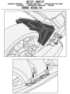 GIVI MG1127 HONDA INTEGRA 750 (14-18) ZINCIR MUHAFAZA VE ÇAMURLUK