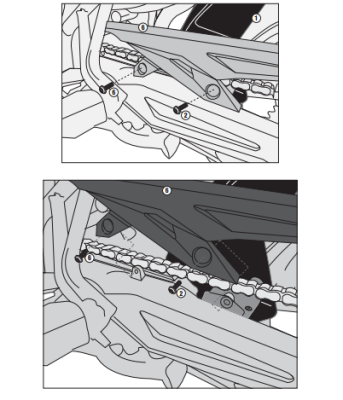 GIVI MG6401 TRIUMPH TIGER 800 - 800XC - 800XR (11-18) ZINCIR MUHAFAZA VE ÇAMURLUK