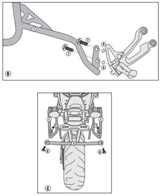 GIVI PL2122CAM YAMAHA MT-09 TRACER (15-17) YAN ÇANTA TASIYICI