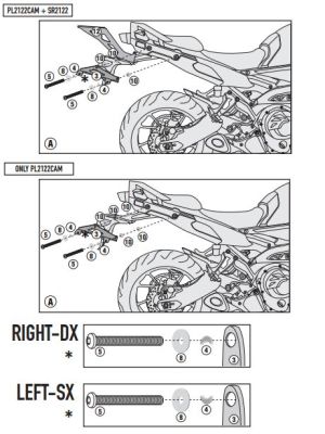 GIVI PL2122CAM YAMAHA MT-09 TRACER (15-17) YAN ÇANTA TASIYICI